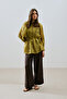 Tunic with Wide Cuffs and Belt Yellow
