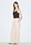 Textured Tie Trousers Natural - 3
