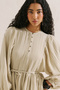 Muslin Volume-Enhancing Long Dress Sand - 5