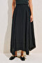 Asymmetric Draped Piece Skirt Black - 4
