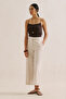 Classic Wide-Leg Short Pants Beige - 3