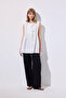 Lace-Detail Vest Ecru - 7