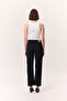 High Waist Flare Leg Jeans Black - 7