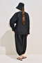 Pleated Waist Design Shirt Black - 7