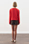 Boat Neck Long Sleeve T-Shirt Red - 6
