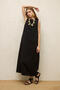 Sleeveless Linen comfortable dress, black.