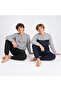 Young Men's Cotton Collared Buttoned Pocketed Gift Set 2 Pieces 2-Piece Top and Bottom Pajama Set (Al009 V1, Al008)