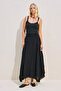 Asymmetric Draped Piece Skirt Black