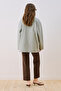 Henna High Collar Trench Coat Blue - 8