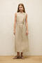 Sleeveless Linen Casual Dress Sand - 7