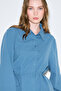 Textured Wide-Cuffed Shirt Indigo - 5