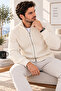 Men's Knitwear Sweater Zippered Stand Collar Thick Knitted Textured Slim Fit Stylish Casual Sweater - 2