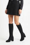 Heper Parted Women's Heeled Boots Black Suede - 7