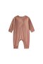 Cuffed Ribbed Jumpsuit 0-3 Years Brown - 3