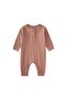 Cuffed Ribbed Jumpsuit 0-3 Years Brown - 2