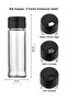 Vera Beech Wood Wooden Stand and Set of 6 Glass Spice Jars with Swivel Lids - 3