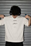 Signature Printed Oversize Beige Men's T-Shirt