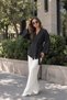 Oversize Linen Kimono with One Button Belt - 3