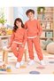Kids & Baby Unisex Crew Neck Fleece-Lined Winter Sweatshirt Nursery Tracksuit Set 3-8 Years - 2