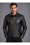 Men's Polo Collar Genuine Leather Jacket