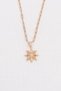 Star Model Zircon Stone Gold Color Stainless Steel Women's Necklace - 65 cm