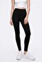 High Waist Ribbed Women's Leggings - 2