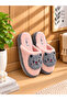 Cat Face Model Women's House Slippers - Warm and Fluffy Slippers with Noiseless Soles - 2