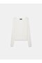 10804 Boat Neck Draped Sweater-Ecru - 5