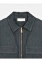 60809 Short Jacket with Pocket Detail - Navy Blue - 8