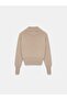 10816 Wool Blend Buttoned Knit Sweater - Mink M. - 7