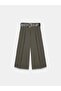 72796 Belted Culotte Trousers-Khaki - 5