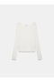 10804 Boat Neck Draped Sweater-Ecru - 6