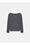 10836 Wool Blend Glitter Boat Neck Sweater-Smoked - 6