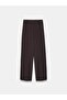 7954 High Waist Pleated Palazzo Pants -Dark Brown - 5