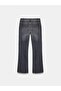 72353 Low Waist Lycra Flare Jean-Black - 6