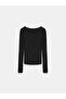 32325 Wool Blend Boat Neck Top-Black - 8