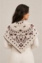Patterned Double-Sided Knitwear Triangle Scarf - 3