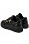 Snr 308 Charcoal Men's Shoes - Full Black Smooth Synthetic Leather Non-Slip Sole Casual Walking Sneaker - 6