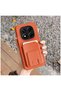 Xiaomi Redmi Note 14 Pro 5g Compatible Case Flexstand Card Holder Silicone Case Orange - 3