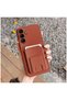 Samsung Galaxy A16 Compatible Case with Stand and Card Holder Silicone Case Brown - 3
