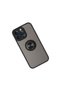 Apple iPhone 14 Pro Case Montreal Silicone Cover with Ring - Black - 3