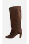 Talismann Genuine Leather Heels _ Tall Women's Boots - Brown Suede Leather - 8