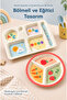 2-Piece Melamine Children's Plate - Extra Durable Bpa Free Feeding Set - Unbreakable Children's Feeding Plate - 3