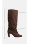 Talismann Genuine Leather Heels _ Tall Women's Boots - Brown Suede Leather - 4