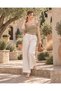 Women's Shamua Colored Front Piping Detail Back Strap Short Sleeve Knitted Blouse - 7
