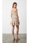 Women's Lace Detailed Mini Skirt Etk02098 Beige - 3