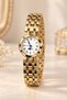 Nishon Women's Wristwatch Gold Color Moon Phase Roman Numeral Steel Band Stylish Watch Gift Round Steel Women's Watch - 7