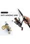 Telescopic Fishing Rod and Spinning Reel Combo,1.8m Carbon Fiber Pole with 100m Braid and Tackle Kit - 2