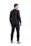 Unisex Double Layer Lightweight Flexible Breathable Knitted Fabric Thermal Underwear Set Bottom Top Suit - 4