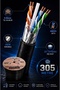 كابل إنترنت خارجي CAT6 UTP بطول 305 متر، 0.50 مم، طبقة مزدوجة، محمي بالرقائق المعدنية، AWG24 - 6